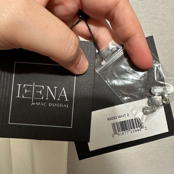 NWT Ieena for Mac Duggal Embellished Neck Trumpet Gown - size 2 - Picture 6 of 7